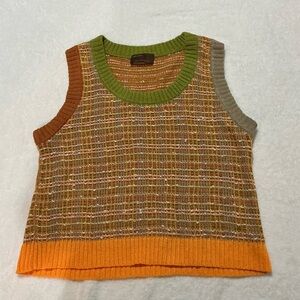 Kerisma Green and Orange Knit Top